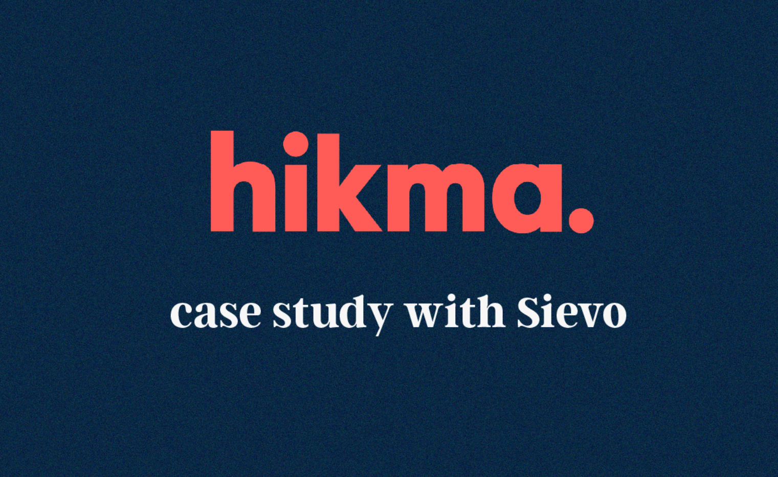 Hikma With Sievo Case Study